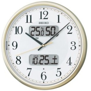 画像1: SEIKO[ セイコー]　セイコークロック　KX384S　掛時計　スタンダード（液晶表示付） 電波クロック　正規品
