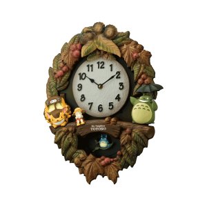 画像1: RHYTHM[リズム] トトロ429　トトロの飾り振り子時計　メイちゃんのモチーフ付いたモデル　4MJ429-M06　正規品