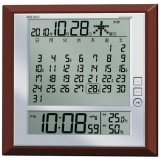 SEIKO[セイコー]　セイコークロック　SQ421B　デジタル時計　温度・湿度表示付　電波クロック　フルオートカレンダー　正規品
