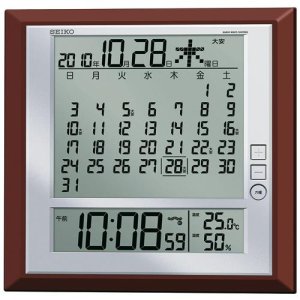 画像1: SEIKO[セイコー]　セイコークロック　SQ421B　デジタル時計　温度・湿度表示付　電波クロック　フルオートカレンダー　正規品