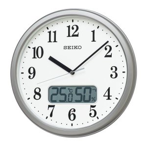 画像1: SEIKO[セイコー]　セイコークロック KX244S 掛時計　スタンダード（液晶表示付） 電波クロック　正規品