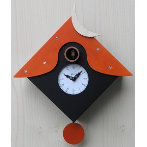 画像1: pirondini『ピロンディーニ』cuckoo clock collection　104-black-orangeroof　正規品