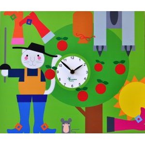 画像1: pirondini『ピロンディーニ』wall clock collection　093-Puss_in_boots　正規品