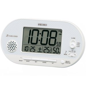 画像1: SEIKO[セイコー]　セイコークロック　SQ795W　デジタル時計　温度・湿度表示付　電波クロック　正規品