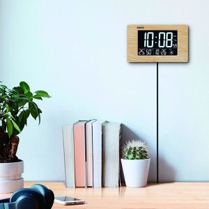 画像6: SEIKO[セイコー] セイコークロック DL219B 　デジタル時計　C3MONO　電波クロック　明るい木目調仕上げの掛け置き兼用　正規品