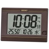 SEIKO[セイコー]　セイコークロック　SQ448B　　デジタル時計　温度・湿度表示付　電波クロック　フルオートカレンダー　正規品