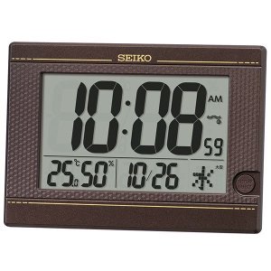 画像1: SEIKO[セイコー]　セイコークロック　SQ448B　　デジタル時計　温度・湿度表示付　電波クロック　フルオートカレンダー　正規品