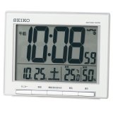 SEIKO[セイコー] セイコークロック　SQ786S　温度・湿度表示付　電波クロック　電子音アラーム　正規品