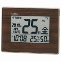 SEIKO[セイコー] セイコークロック　SQ442B　新元号「令和」と西暦を同時に表示 カレンダー　電波クロック　温湿度表示　電子音アラーム　正規品