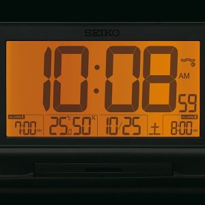 画像3: SEIKO[セイコー] セイコークロック　SQ322S　夜でも見える自動点灯　電波クロック　温湿度表示　電子音アラーム　正規品