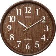 画像1: RHYTHM[リズム]　シチズン CITIZEN　8MY569-006　電波掛け時計 　木目　 正規品 (1)