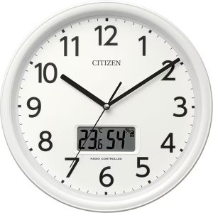 画像2: RHYTHM[リズム]　シチズン CITIZEN　8FYA05-003　電波掛け時計　温度 湿度 カレンダー 　連続秒針　 白色　 正規品
