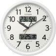 画像1: RHYTHM[リズム]　シチズン CITIZEN　8FYA06-003　電波掛け時計 　温度 湿度 　カレンダー 　連続秒針　 白色　 正規品 (1)