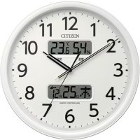 RHYTHM[リズム]　シチズン CITIZEN　8FYA06-003　電波掛け時計 　温度 湿度 　カレンダー 　連続秒針　 白色　 正規品