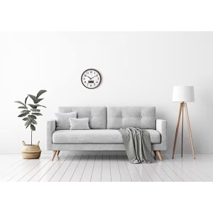 画像3: RHYTHM[リズム]　シチズン CITIZEN　8FYA05-006　電波掛け時計　温度 湿度 カレンダー 　連続秒針　 茶メタリック色　 正規品
