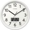 画像1: RHYTHM[リズム]　シチズン CITIZEN　8FYA05-003　電波掛け時計　温度 湿度 カレンダー 　連続秒針　 白色　 正規品 (1)