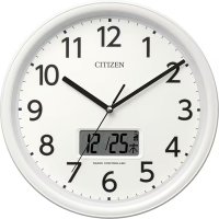RHYTHM[リズム]　シチズン CITIZEN　8FYA05-003　電波掛け時計　温度 湿度 カレンダー 　連続秒針　 白色　 正規品