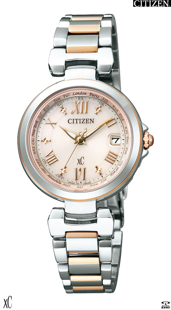 CITIZEN[ シチズン]XC[クロスシー]basic collection　 EC1034-59W　ハッピーフライト(エコドライブ電波時計　 ワールドタイム) 正規品