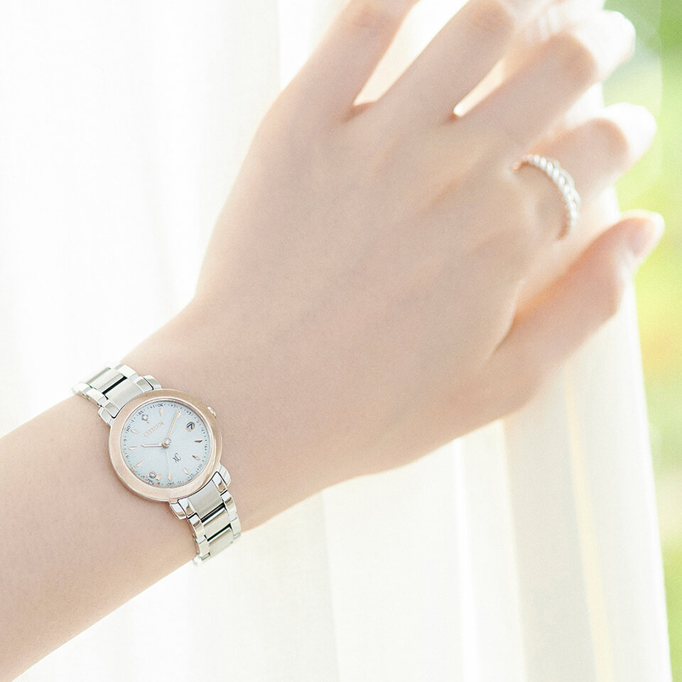 CITIZEN[シチズン]XC[クロスシー] ES9445-73W hikari collection Floret Diamond model  エコドライブ電波時計 (ワールドタイム) 　正規品