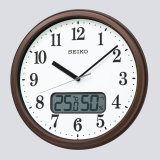 画像: SEIKO[セイコー]　セイコークロック KX244B 掛時計　スタンダード（液晶表示付） 電波クロック　正規品