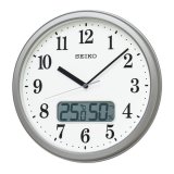 画像: SEIKO[セイコー]　セイコークロック KX244S 掛時計　スタンダード（液晶表示付） 電波クロック　正規品