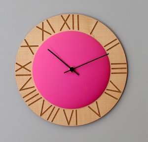 画像1: pirondini『ピロンディーニ』wall clock collection　015 Ettore_fuchsia　正規品 (1)