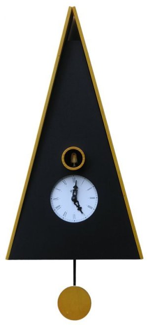 画像1: pirondini『ピロンディーニ』cuckoo clock collection　102-blackpainted-yellowroof　正規品 (1)