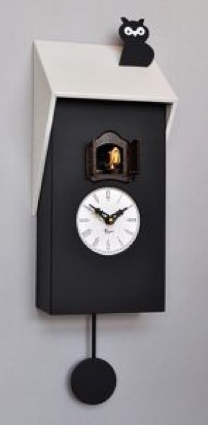 画像1: pirondini『ピロンディーニ』cuckoo clock collection　106-C-black-whiteroof　正規品 (1)