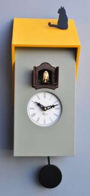 画像1: pirondini『ピロンディーニ』cuckoo clock collection　106_cementgrey-yellowroof　正規品 (1)