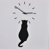 画像: pirondini『ピロンディーニ』wall clock collection　044Cat_white_blackcat　正規品