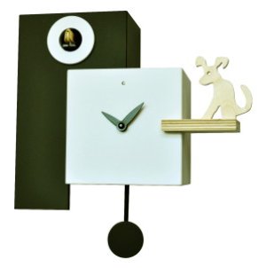 画像1: pirondini『ピロンディーニ』cuckoo clock collection　809-nero-bianco　正規品 (1)
