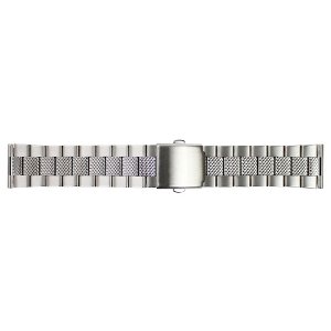 画像1: BAMBI[バンビ]　バンビメタル ブロック ワンタッチ BSB1243S　正規品　「腕時計交換ベルト」 (1)