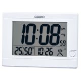 画像: SEIKO[セイコー]　セイコークロック　SQ447W　　デジタル時計　温度・湿度表示付　電波クロック　フルオートカレンダー　正規品