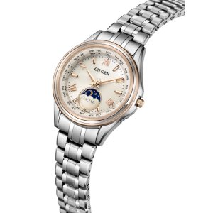 画像4: CITIZEN[シチズン]  EXCEED[エクシード] EE1016-66A　エコ・ドライブ電波時計（ワールドタイム機能）ダイレクトフライト ムーンフェイズ  月齢自動計算機能 ルナプログラム 搭載    ペア　レディスモデル   正規品 (4)