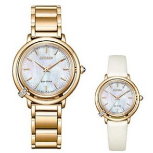 画像6: CITIZEN[シチズン] L [エル]  ARCLY Collection　EM1093-61D  光発電エコ・ドライブ　替えバンド（合成皮革/アップルレザー）付　レディースモデル　正規品 (6)