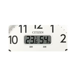 画像3: RHYTHM[リズム]　シチズン CITIZEN　8FYA06-003　電波掛け時計 　温度 湿度 　カレンダー 　連続秒針　 白色　 正規品 (3)