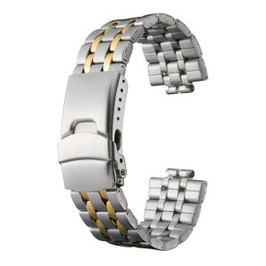 画像1: BAMBI[バンビ]　BAMBI　バンビメタル　ブロックワンタッチ　BSBE1126T　正規品　「腕時計交換ベルト」 (1)