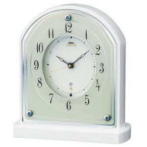 画像: SEIKO[ セイコー]　セイコークロック　置時計　HW587W　セイコーエムブレム 　電波クロック　正規品