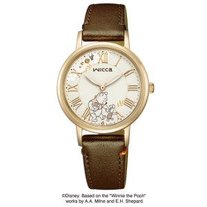 画像1: CITIZEN[ シチズン] Wicca[ウィッカ] Disneyコレクション 『くまのプーさん』 限定モデル　 KP5-123-90   ソーラーテック 　  レディスモデル　正規品 (1)